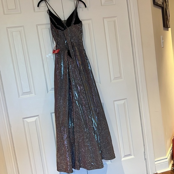 Vintage style Crystal Doll Sequin glitter maxi prom cocktail  Dress Ruff Sz 4 - Picture 5 of 15